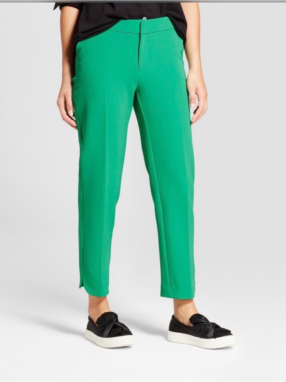 A NEW DAY || Slim Ankle Bright Green Cropped Tailored Pants. Sz. 18